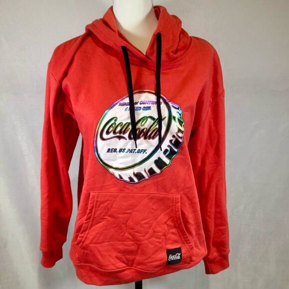 Coca-Cola Refresh Yourself red coke cap hoodie size medium - Picture 1 of 7